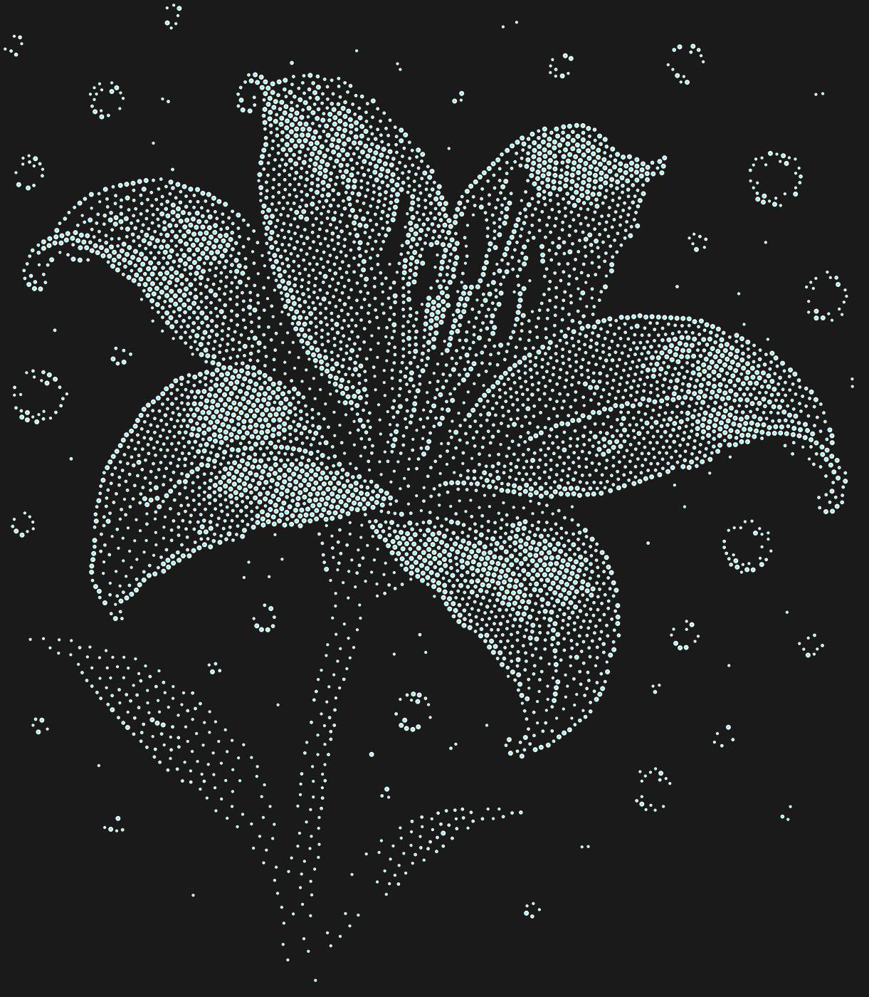 Трафарет Лилия в каплях — LILYDEW1