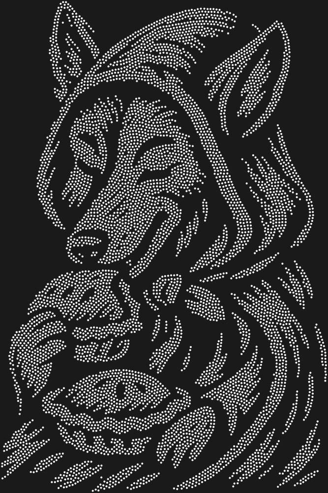 Трафарет Волк в красной шапочке — RHT_WOLFWITHPIE1_SS4_CRYSTAL_CLEAR