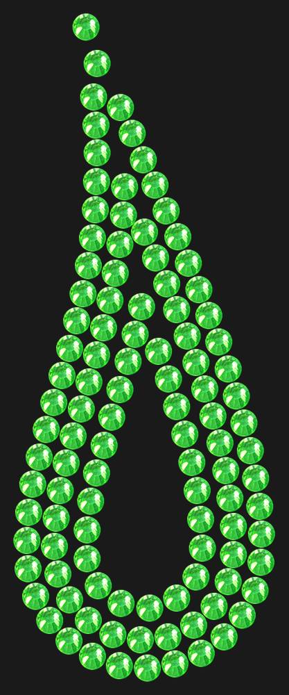 Трафарет Droplet with outline — RHT_TEAR3_SS16_LT_PERIDOT