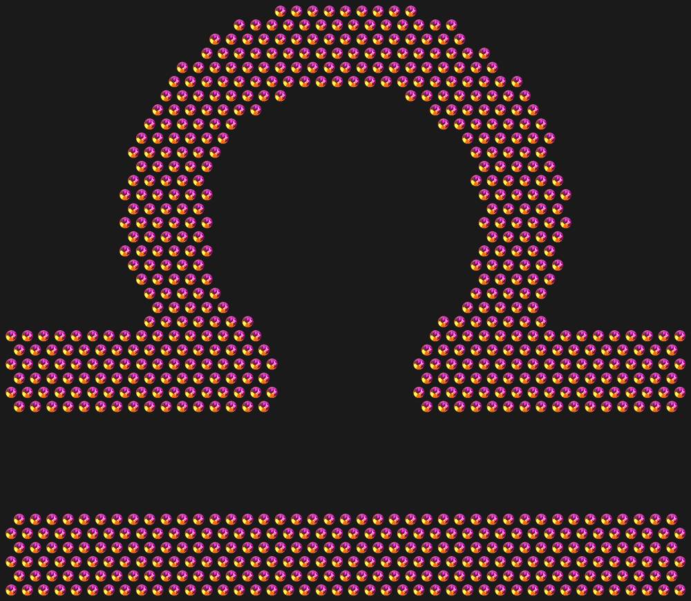 Трафарет Libra zodiac sign — RHT_ZODIACLIBRA1_SS10_RAINBOW