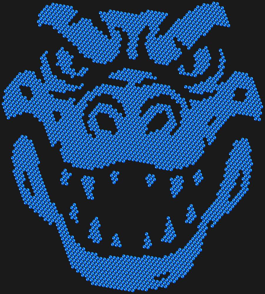 Трафарет Alligator head — RHT_CROCODILE1_SS16_SAPPHIRE