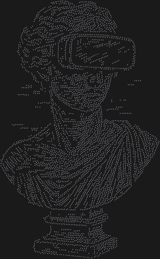 Трафарет Заглюченный Бюст — RHT_GLAZEDBUST1_SS10_JET_BLACK