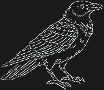 Ворона, сияющая 1144 стразами, словно таинственный полуночный гость в Вашем доме, приносящий мерцание звезд.