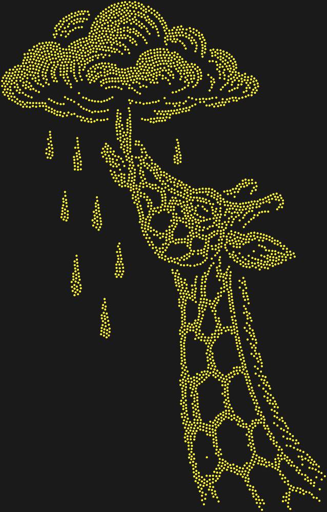 Трафарет Жираф, пьющий из облака — RHT_GIRAFFE1_SS16_TOPAZ