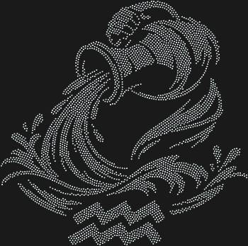 Рисунок из страз «Знак зодиака Водолей» — это 3829 искрящихся капель вдохновения, что зажгут в вашем мире космическую магию и свободу.