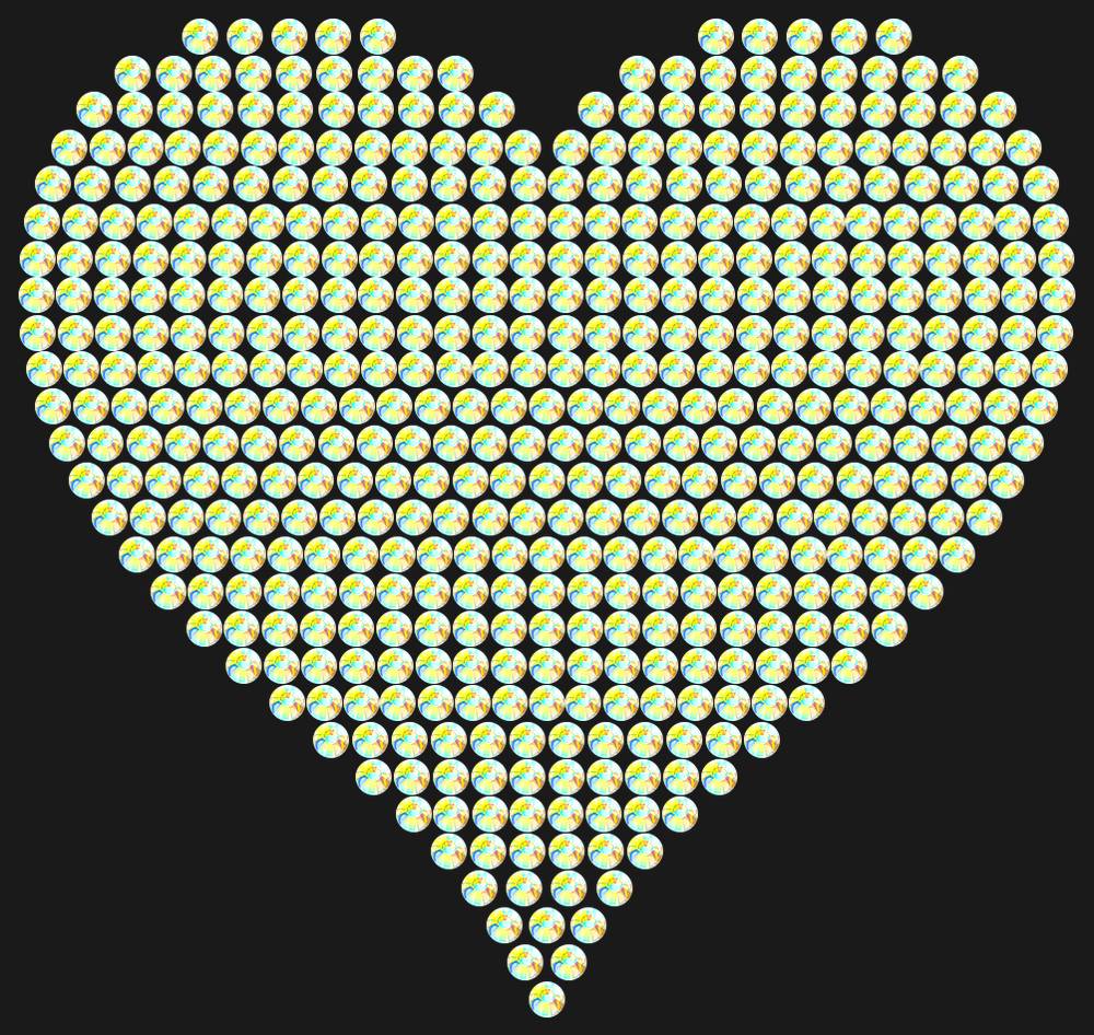 Трафарет A big heart — RHT_HEART4_SS10_CRYSTAL_AB