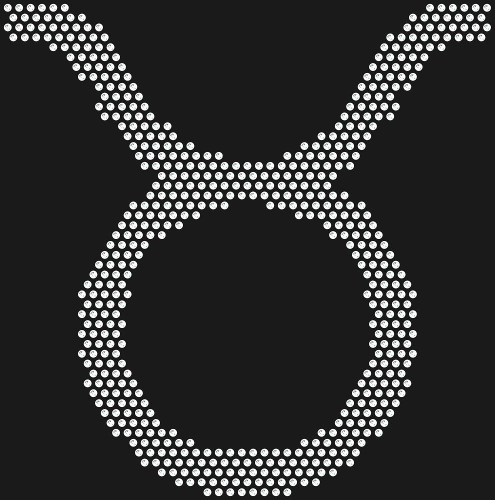Трафарет Taurus zodiac sign — RHT_ZODIACTAURUS1_SS16_CRYSTAL_CLEAR