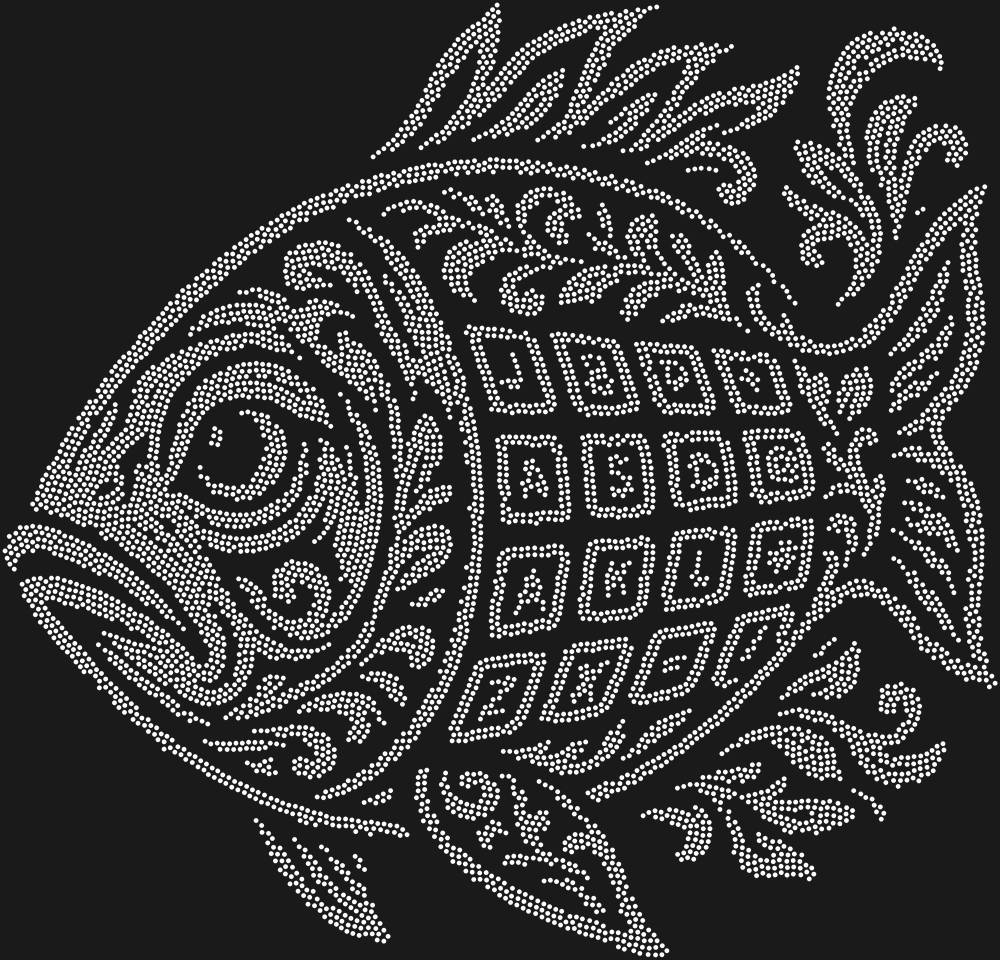 Трафарет Рыба Клава — RHT_FISHKEYB1_SS6_CRYSTAL_CLEAR