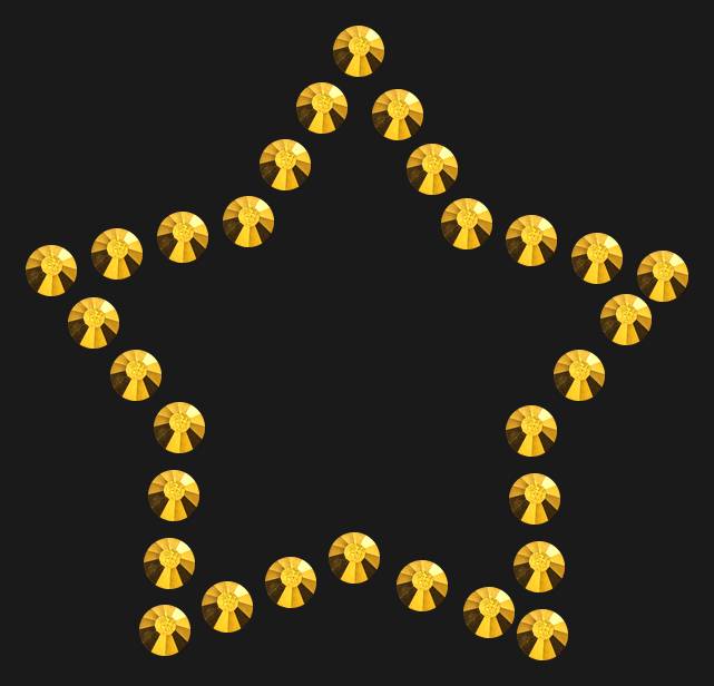 Трафарет Mini star contour — RHT_STAR4_SS16_GOLD