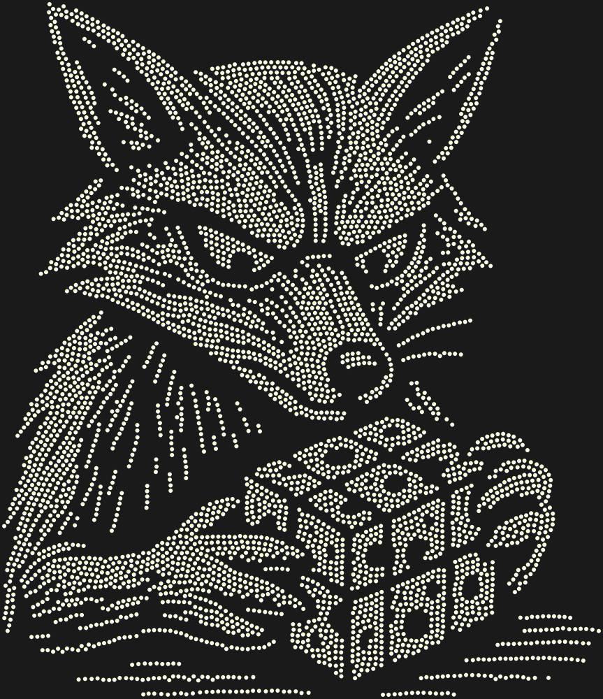Трафарет A fox solving a Rubik's Cube — RHT_FOXCUBE1_SS10_CRYSTAL_AB