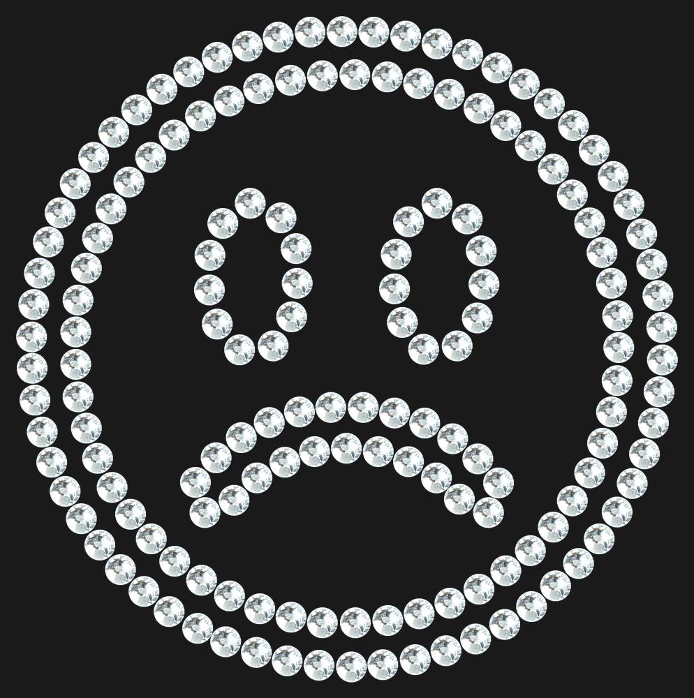 Трафарет Sad emoji — RHT_SMILE6_SS20_CRYSTAL_CLEAR
