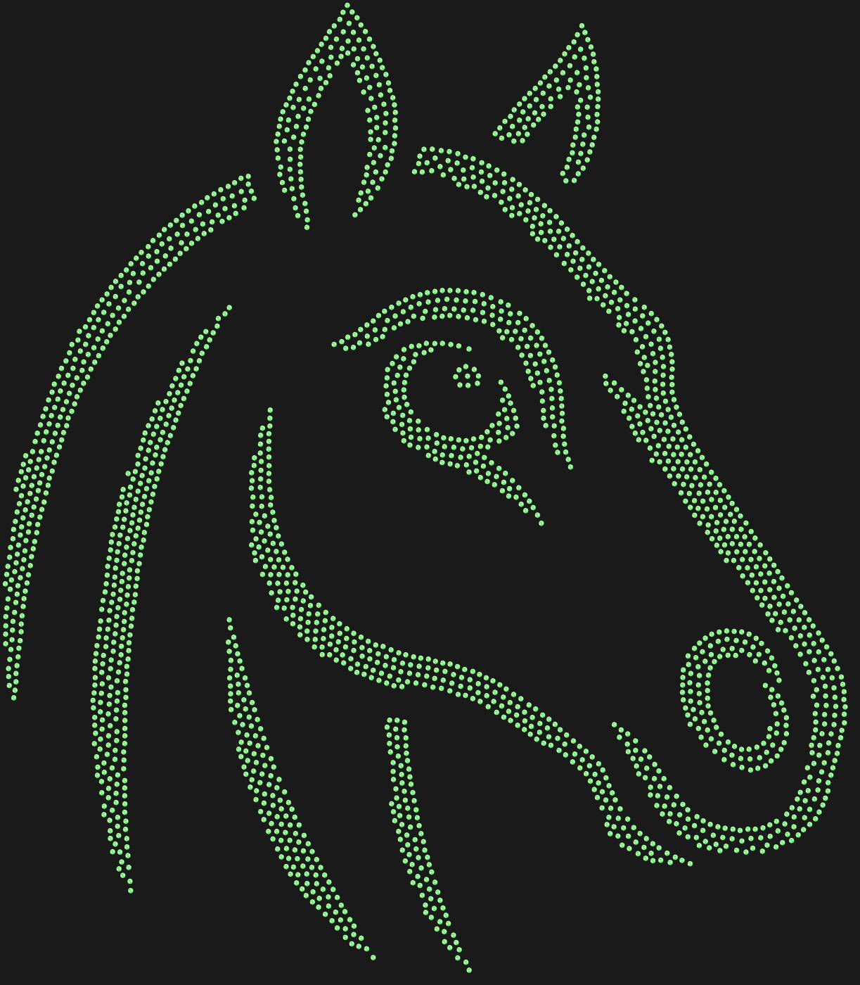 Трафарет Портрет лошади — HORSEHEAD1