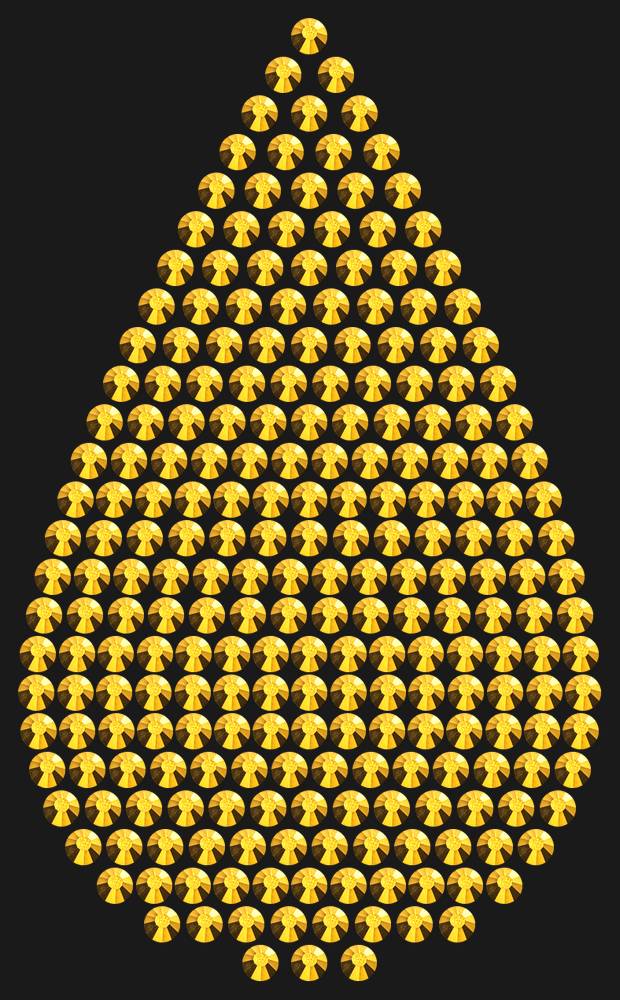 Трафарет A big drop — RHT_DROP3_SS16_GOLD