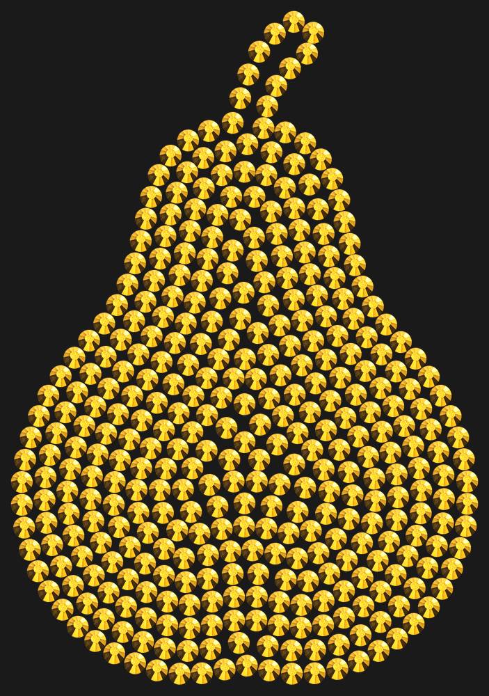 Трафарет Curved pear (plain) — RHT_PEAR1_SS16_GOLD