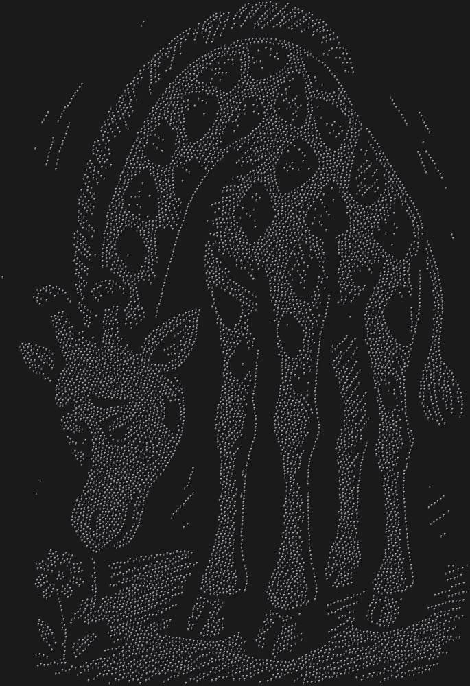 Трафарет Giraffe and a flower — RHT_GIRAFFE2_SS4_JET_BLACK