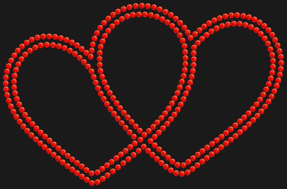 Трафарет Hearts — RHT_HEARTS1_SS16_LT_SIAM