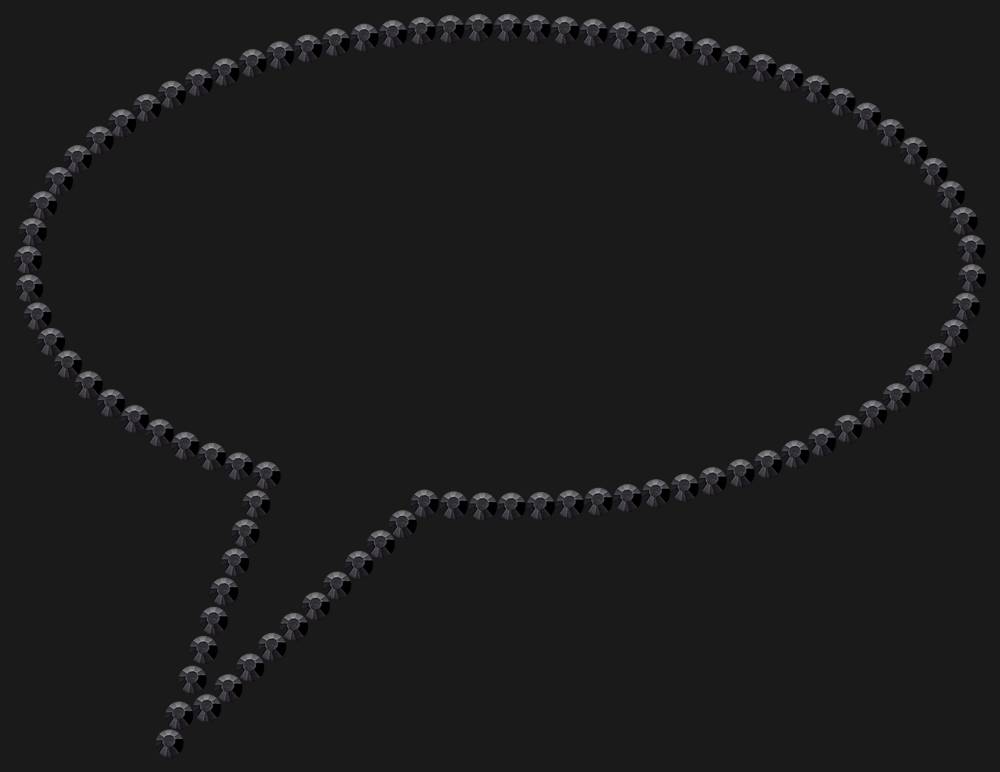 Трафарет Speech bubble — RHT_BUBBLE1_SS16_JET_BLACK