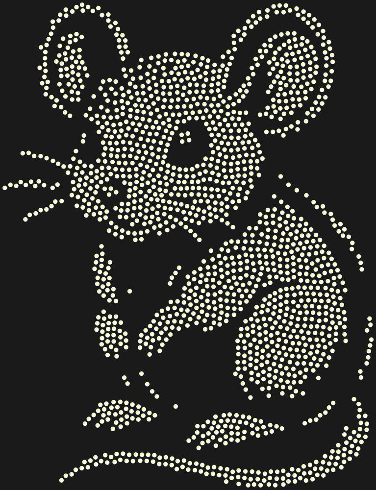 Трафарет Mouse — RHT_MOUSE1_SS6_CRYSTAL_AB