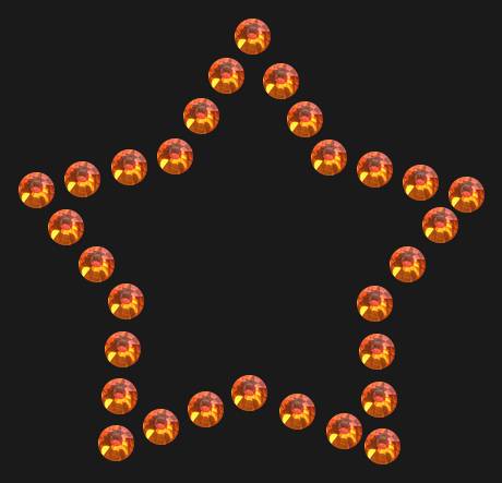 Трафарет Mini star contour — RHT_STAR4_SS10_RED_VOLCANO