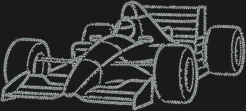 Гоночный болид 1990-х (на футболку) – это вихрь эмоций, застывший в 2442 сияющих стразах, что подарит вашей футболке дух скорости и легендарных побед.