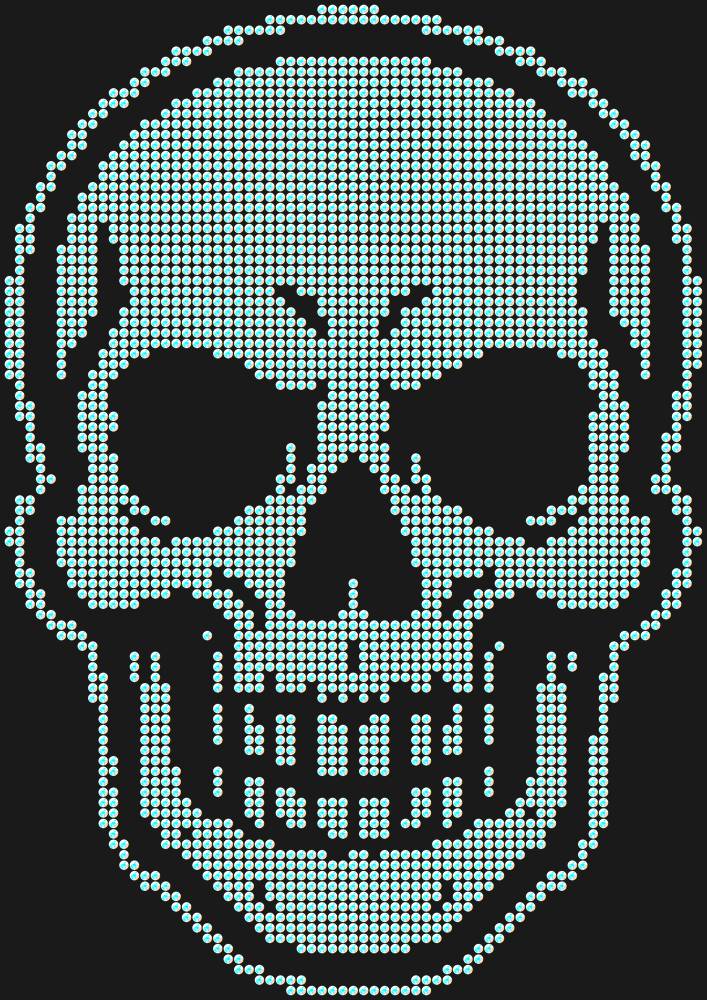 Трафарет Skull — RHT_SKULL1_SS16_CRYSTAL_AB_DMC