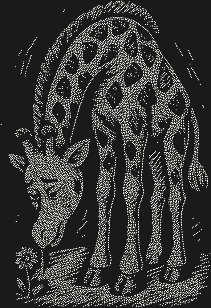 Трафарет Жираф и цветочек — RHT_GIRAFFE2_SS16_CRYSTAL_AB