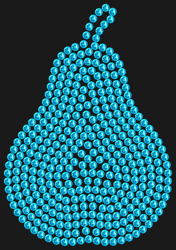 Трафарет Curved pear (plain) — RHT_PEAR1_SS16_AQUAMARINE