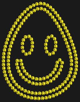 Charming stencil by numbers "Smile in a drop". 196 rhinestones. A delicate and optimistic pattern, embodying pure emotions and positivity, will easily fill your belongings with warmth and friendliness.
