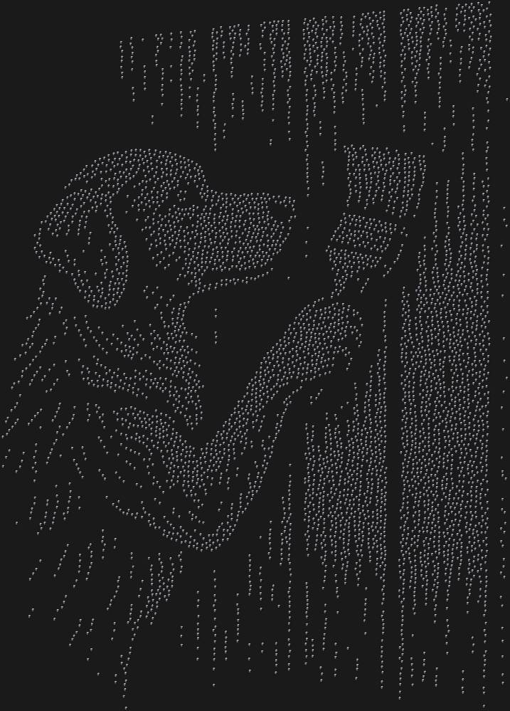 Трафарет Собака красит забор — RHT_DOG7_SS6_JET_BLACK