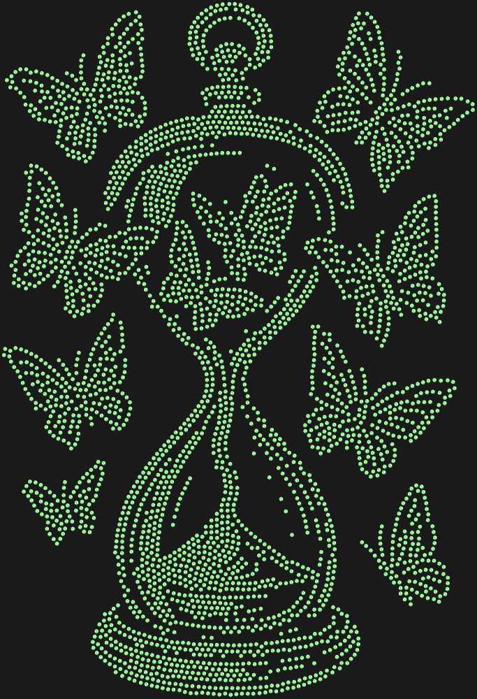 Трафарет Песочные часы с бабочками — RHT_HOURGLASS1_SS16_LT_PERIDOT