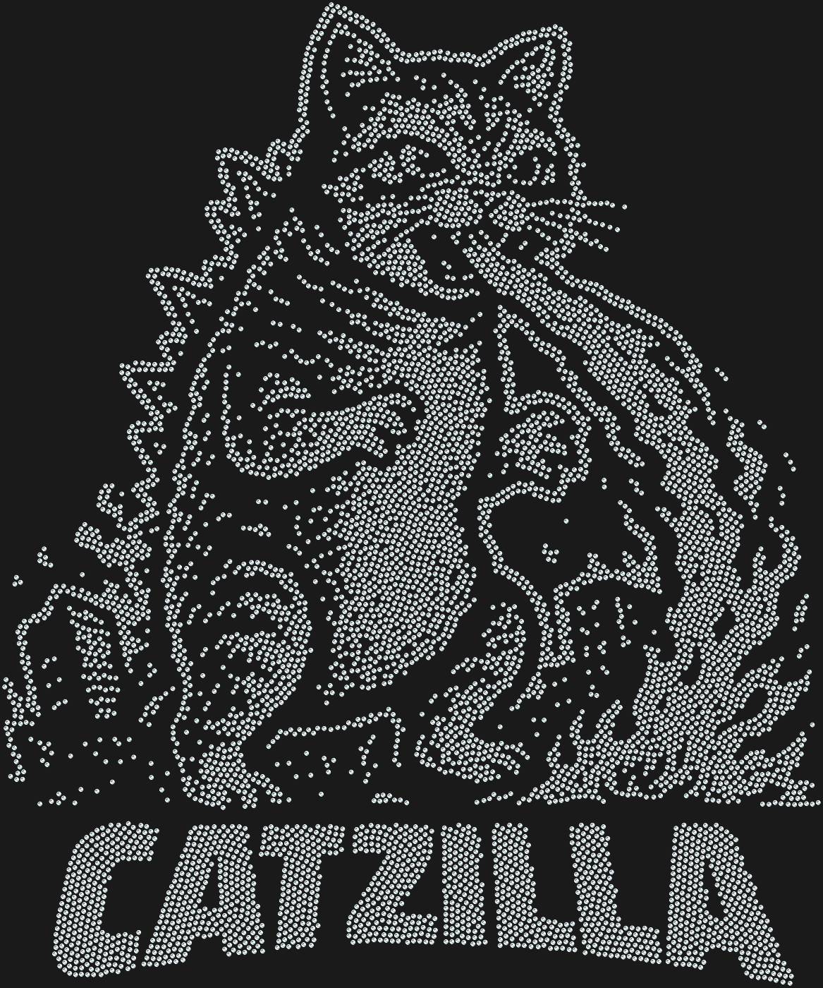 Трафарет Котзилла — CATZILLA1