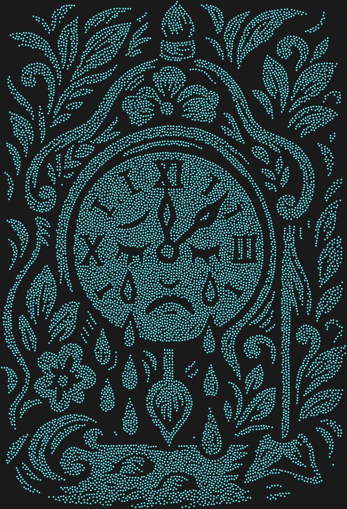 Трафарет The clock that could cry — RHT_CRYINGCLOCK1_SS5_LT_SAPPHIRE