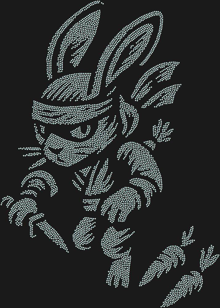 Трафарет Заяц-ниндзя — RHT_RABBITNINJA1_SS16_CRYSTAL_AB_DMC