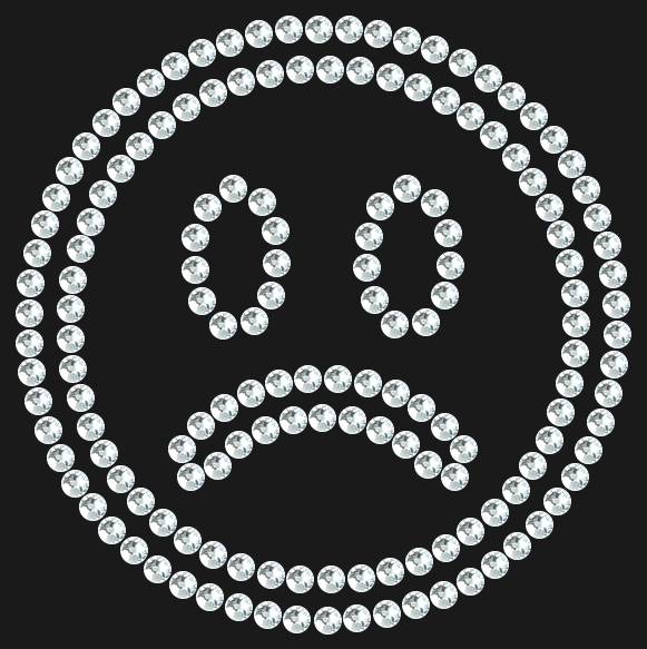Трафарет Sad emoji — RHT_SMILE6_SS6_CRYSTAL_CLEAR