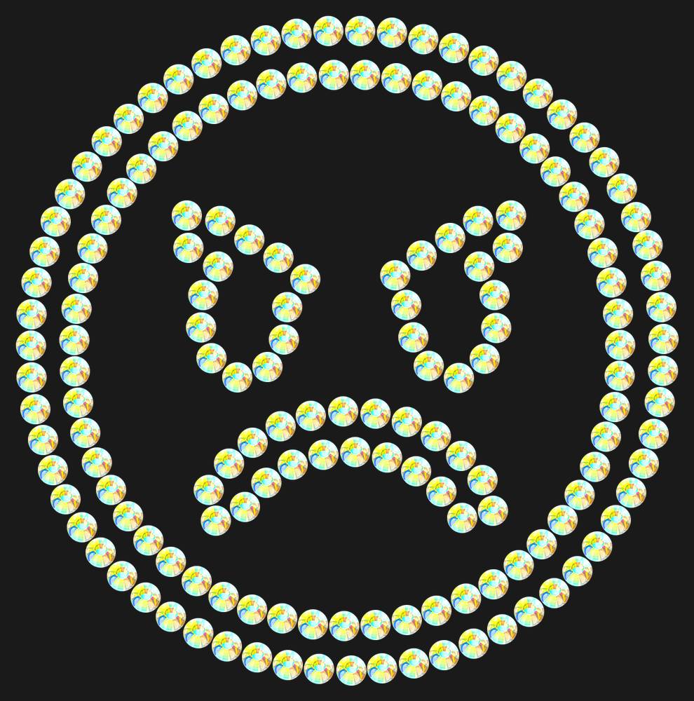 Трафарет Angry emoji — RHT_SMILE5_SS20_CRYSTAL_AB