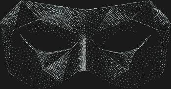 Рисунок из страз Геометрическая маскарадная маска, сияющий 3264 кристаллами, приглашает в таинственный мир, где грани реальности сливаются с блеском грёз.