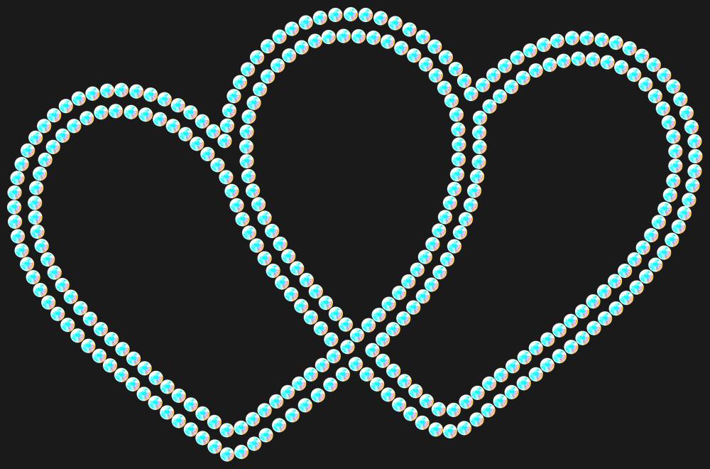 Трафарет Hearts — RHT_HEARTS1_SS12_CRYSTAL_AB_DMC