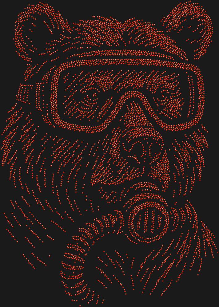 Трафарет Медведь с аквалангом — RHT_BEAR2_SS16_LT_SIAM