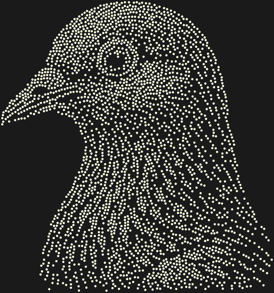 Трафарет Голубь — RHT_PIGEON1_SS12_CRYSTAL_AB