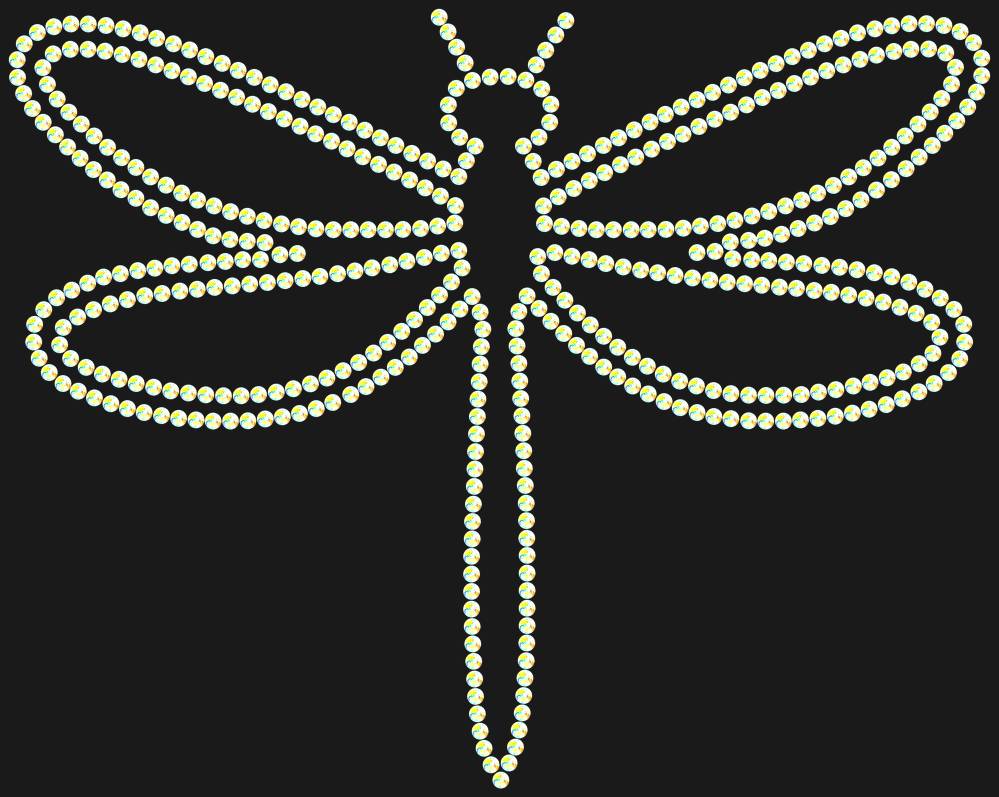 Трафарет Dragonfly — RHT_DRAGONFLY1_SS20_CRYSTAL_AB