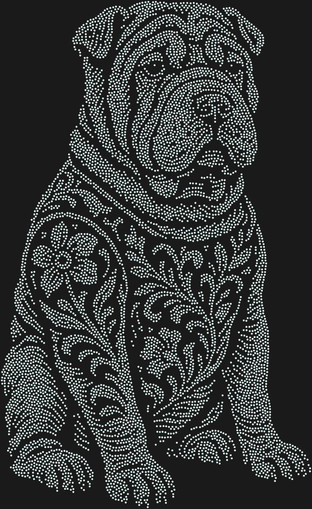 Трафарет Шарпей — RHT_DOG5_SS16_CRYSTAL_AB_DMC