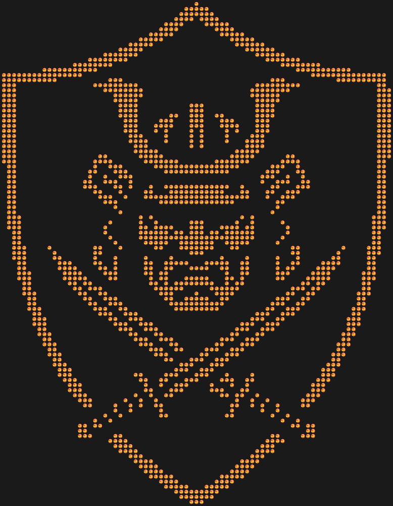 Трафарет Samurai shield — RHT_SAMURAI1_SS10_RED_VOLCANO