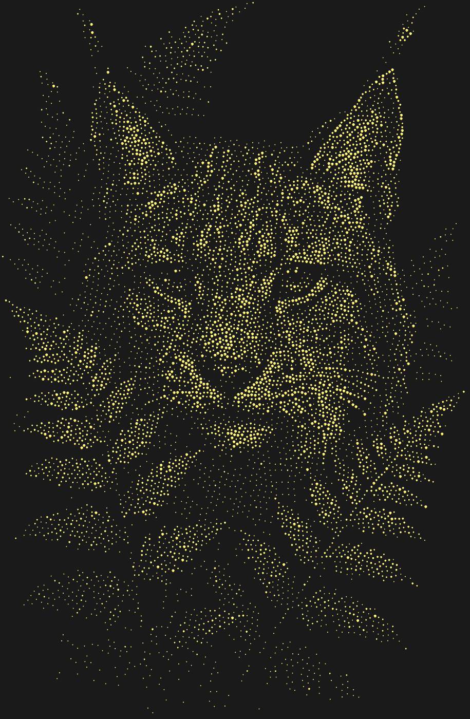 Трафарет Рысь в папоротниках — LYNXFERN1