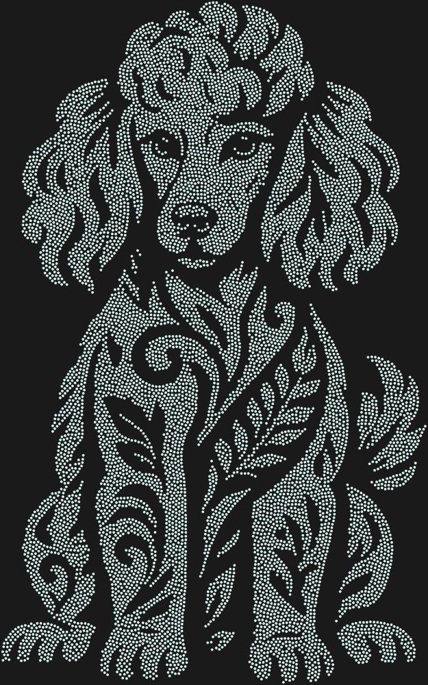 Трафарет Poodle — RHT_POODLE1_SS5_CRYSTAL_AB_DMC