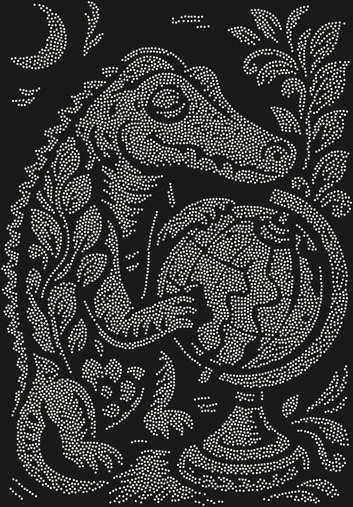 Трафарет Crocodile and the Old Globe — RHT_CROCODILEGLOBE1_SS8_CRYSTAL_AB