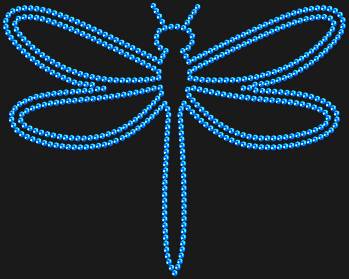 Dragonfly "Paint-by-numbers". 479 rhinestones. A symbol of nature's fragility and strength, this dragonfly turns any accessory into a fairytale accent—vibrant, radiant, and enchanting.
