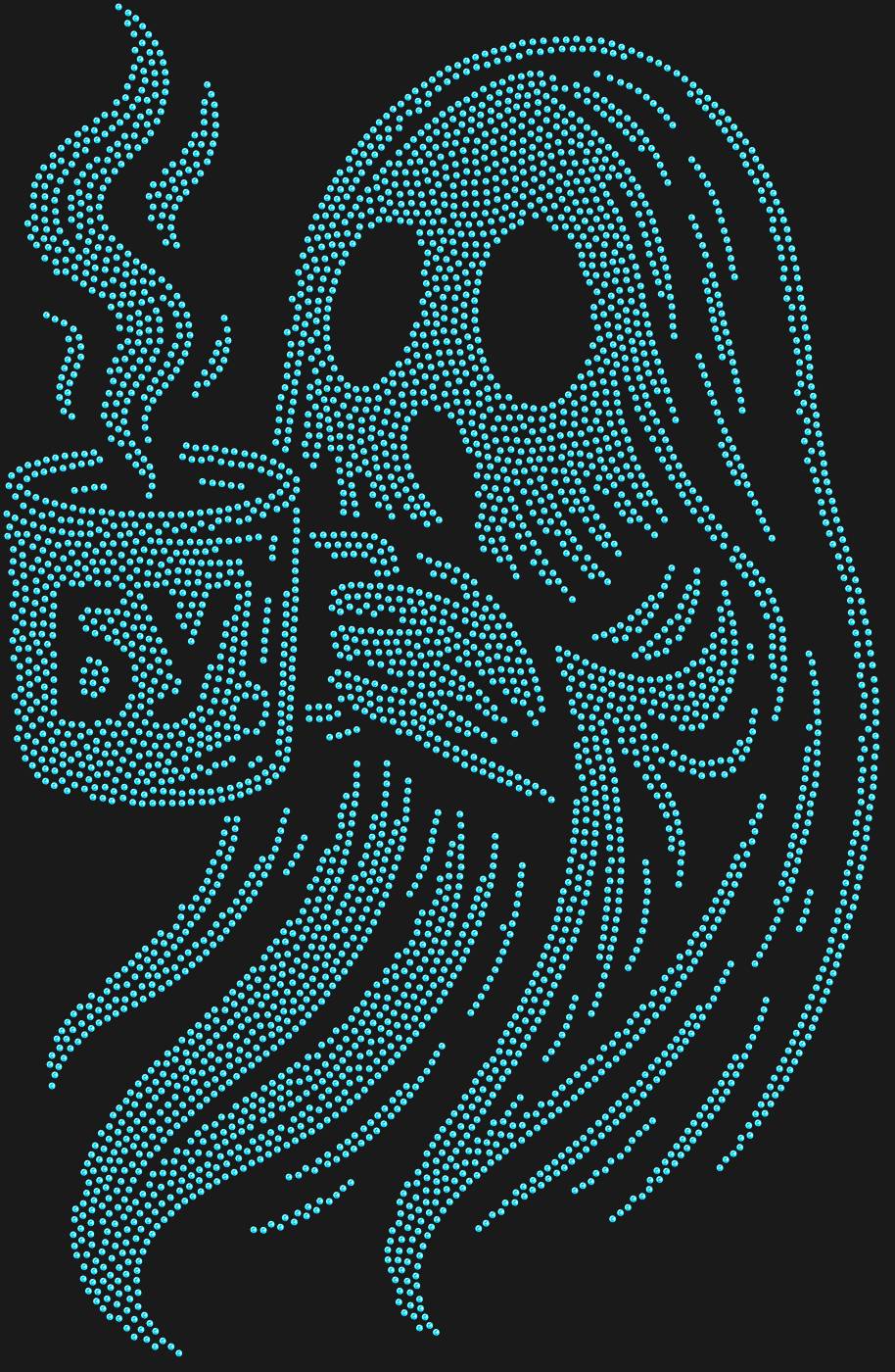 Трафарет Призрак, пьющий кофе — GHOSTCOFFEE1