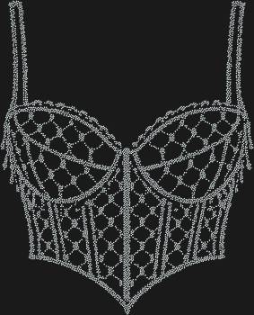 Трафарет из страз «Корсет» с 5658 сияющими точками — это ключ к созданию шедевра, который заставит сердце биться чаще, воплощая мечту о роскоши и нежности.