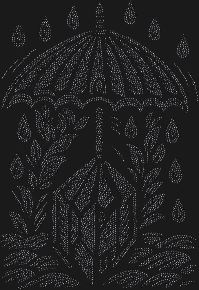 Трафарет Зонт над магическим кристаллом — RHT_UMBRELLACRYSTAL1_SS4_JET_BLACK
