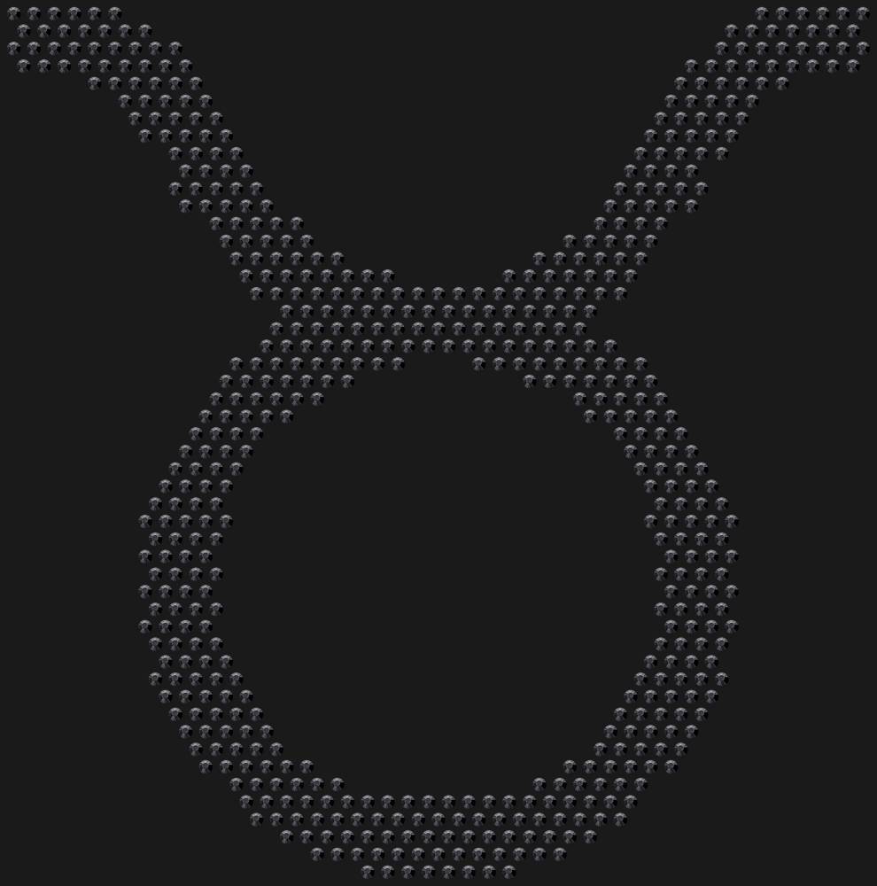Трафарет Taurus zodiac sign — RHT_ZODIACTAURUS1_SS16_JET_BLACK